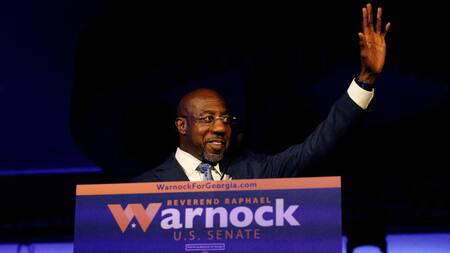 Raphael Warnock, candidato a senador por Georgia en EE.UU. Foto: REUTERS.