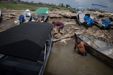 Sequía en Amazonas. Foto: EFE.