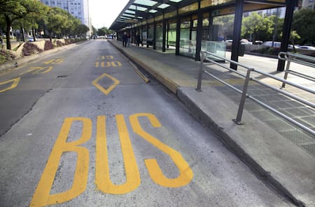 Paro de colectivos en Buenos Aires. Foto: NA/Mariano Sánchez.