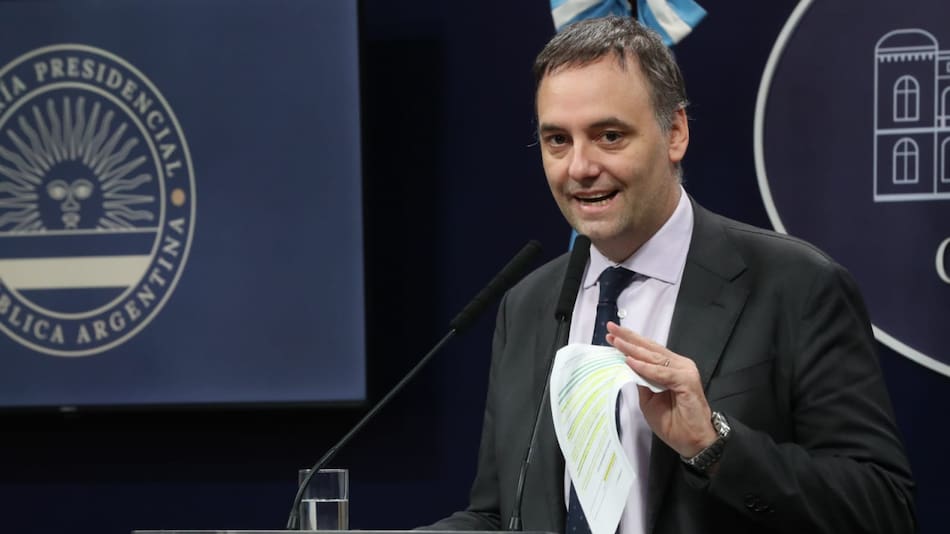 Manuel Adorni, vocero presidencial. Foto: NA.