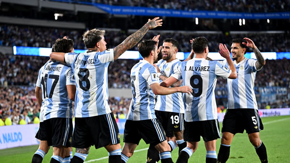 La Selección Argentina le dio un baile a Brasil y clasificó al Mundial 2026. Foto: Reuters/Rodrigo Valle.