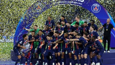 Paris Saint Germain, campeón de la Champions League. Foto: REUTERS/Kai Pfaffenbach.
