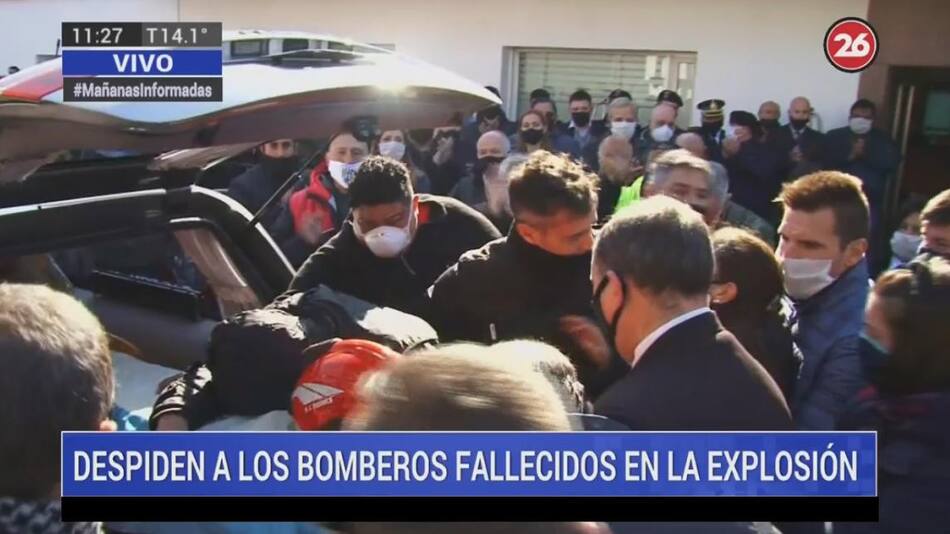 Homenaje a los bomberos fallecidos en incendio de Villa Crespo, Canal 26