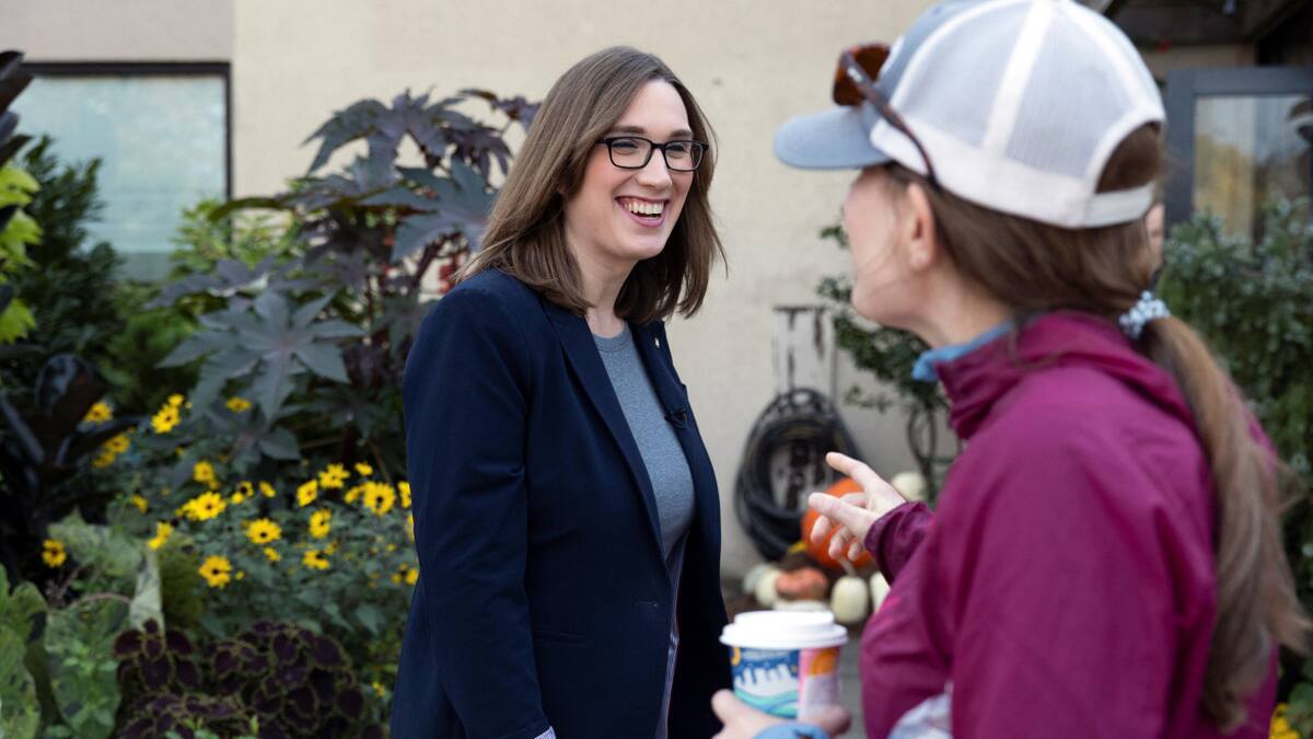 Sarah McBride, primera persona trans en formar parte del Congreso de Estados Unidos. Foto: Reuters.