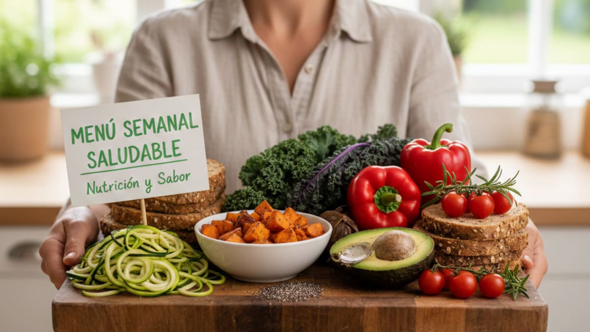 Menú semanal saludable.