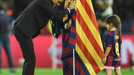 Luis Enrique con su hija Xana. Foto: Instagram @tiagodslvm