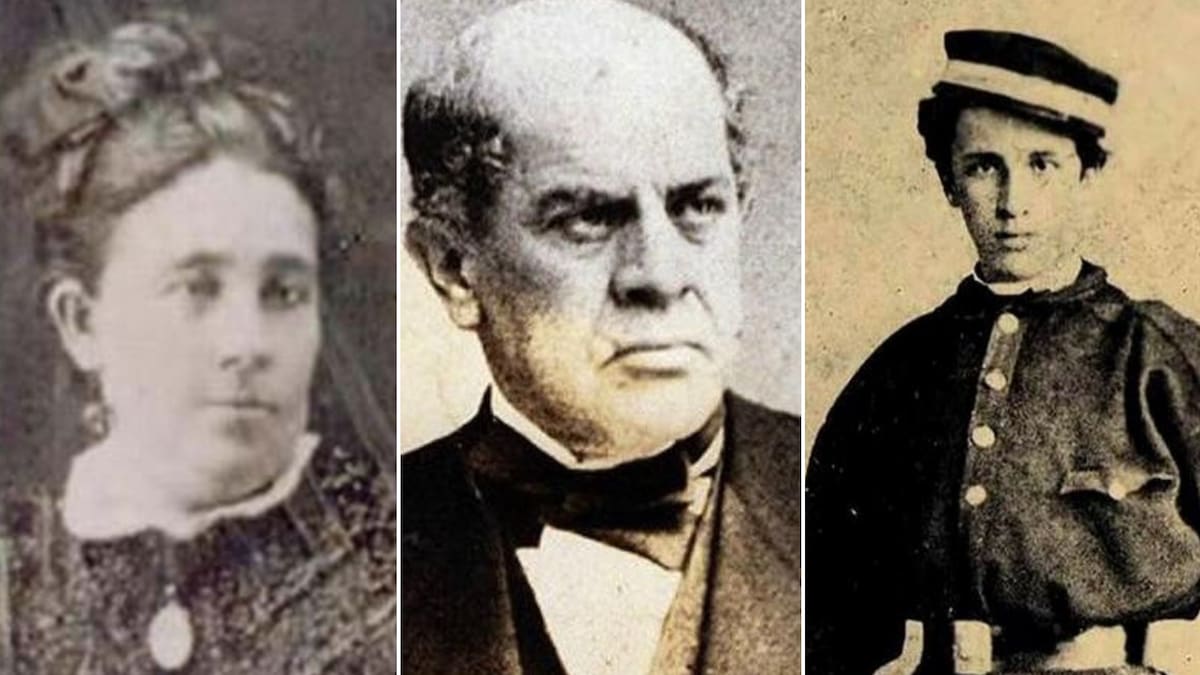 Sarmiento y sus dos hijos