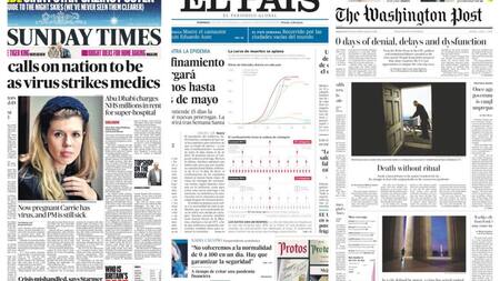 Tapas de diarios, domingo 5 de abril de 2020