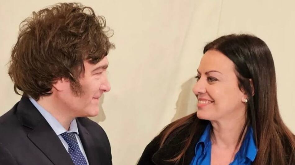 Sandra Pettovello junto a Javier Milei. Foto: Instagram.