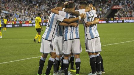 Selección argentina ante Jamaica. Foto: NA.
