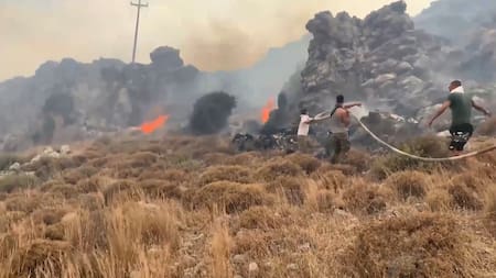 Incendios forestales en Grecia. Foto: captura.