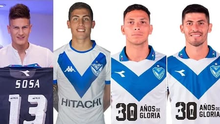 Sebastián Sosa; Braian Cufré; Abiel Osorio y José Ignacio Florentín. Foto: NA.