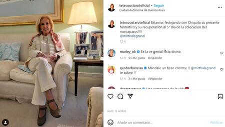 Mirtha Legrand se está recuperando. Foto: Instagram.