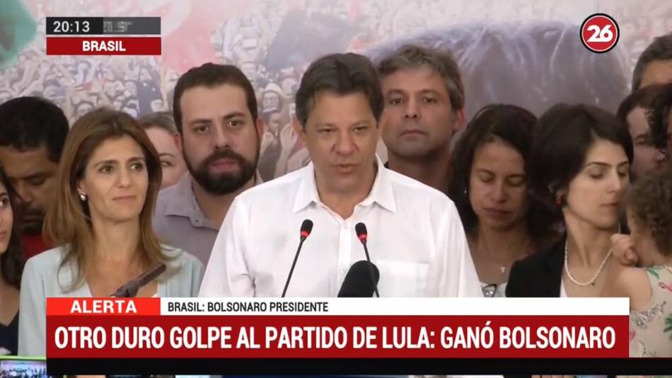 Elecciones en Brasil, conferencia de Haddad