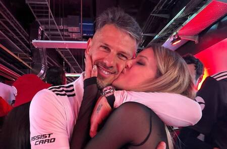 Evangelina Anderson junto a Martín Demichelis. Foto: Instagram.