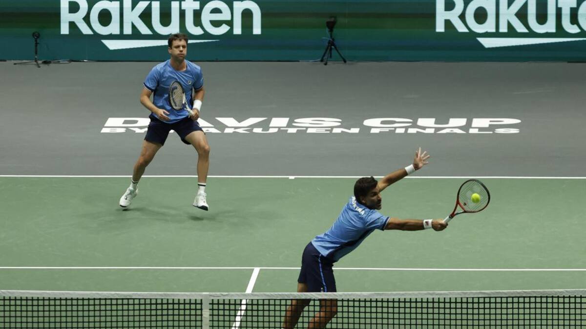 Horacio Zeballos y Máximo González en la Copa Davis 2022. Foto: REUTERS.