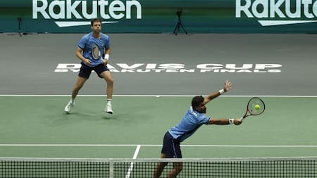 Horacio Zeballos y Máximo González en la Copa Davis 2022. Foto: REUTERS.