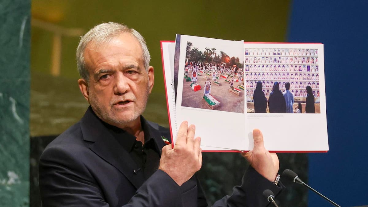 Masud Pezeshkian en la Asamblea General de la ONU.