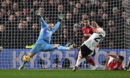 Liverpool y Nottingham empataron 1-1. Foto: Reuters.