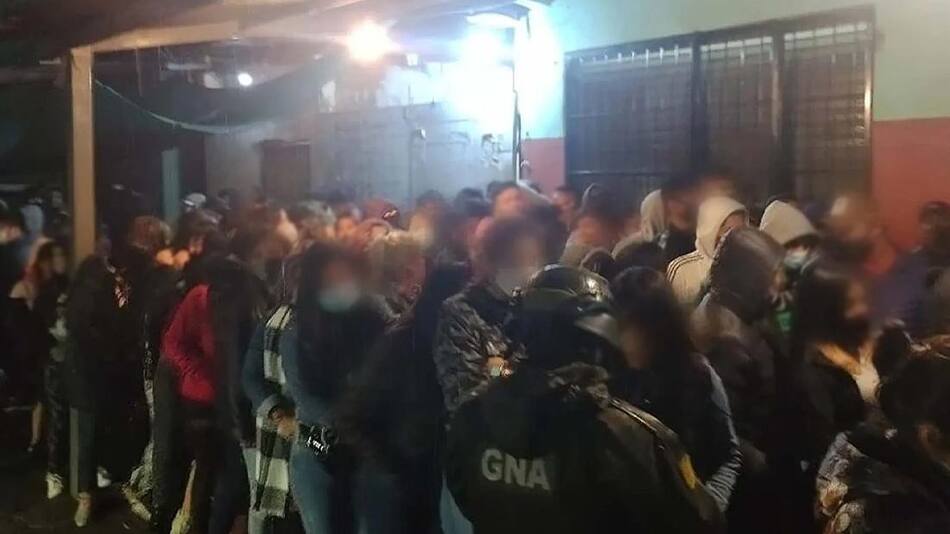 Coronavirus, Argentina, pandemia, fiesta clandestina, Gendarmería, Foto Twitter