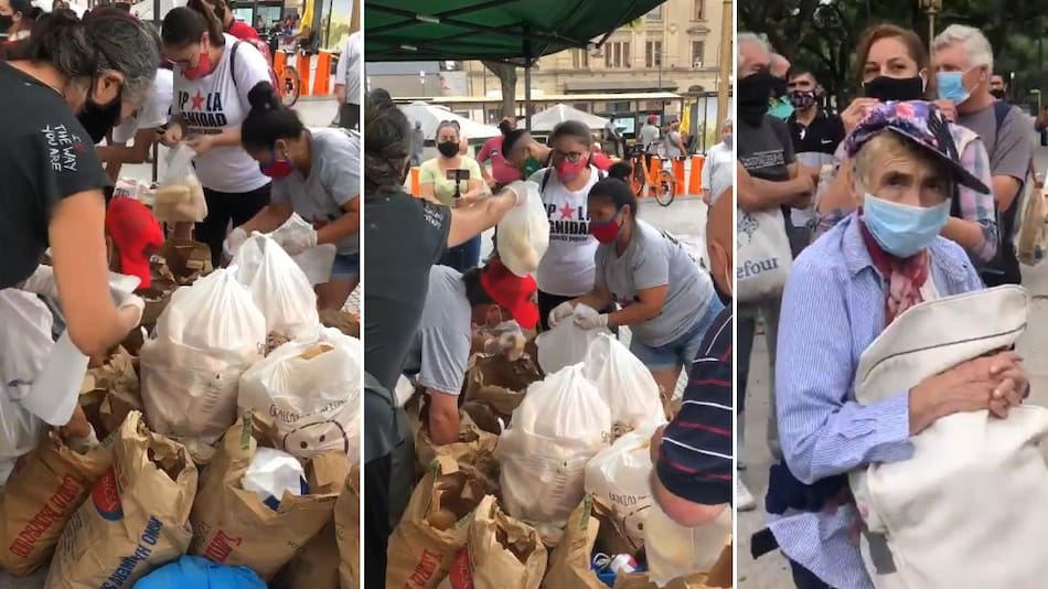 Panazo en Plaza Once, protesta de panaderos, Fotos Twitter