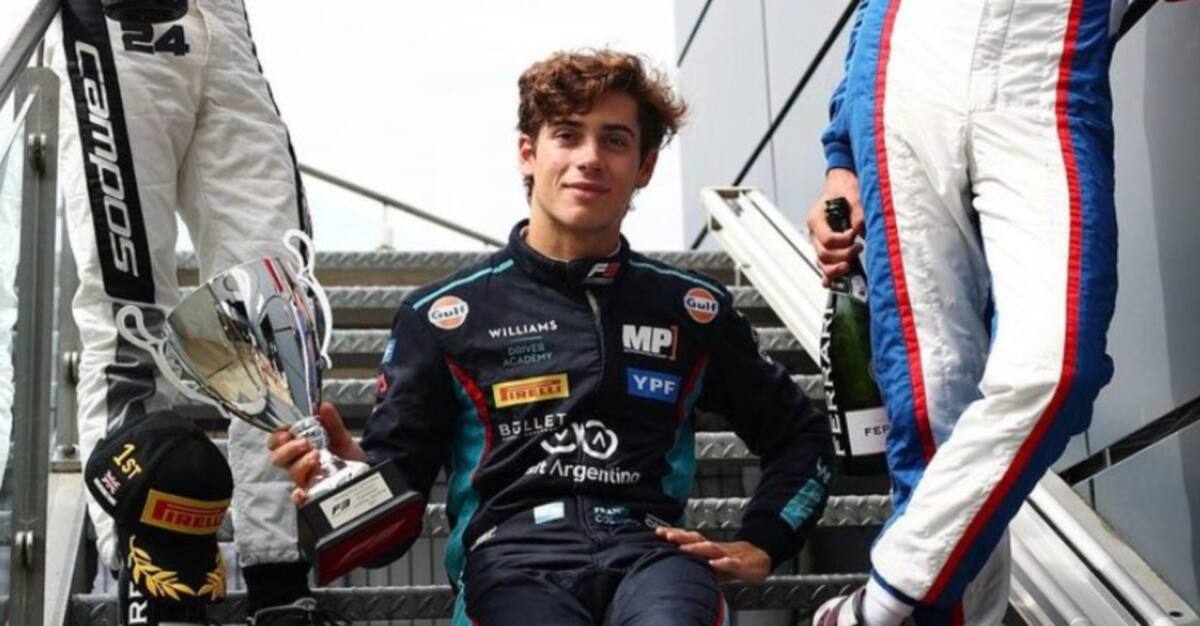 Triunfo de Franco Colapinto en Silverstone de la Fórmula 3. Foto: Telam.