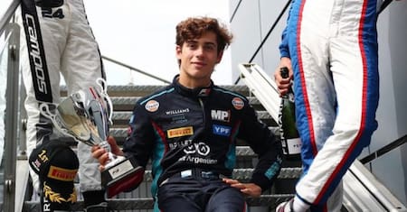 Triunfo de Franco Colapinto en Silverstone de la Fórmula 3. Foto: Telam.