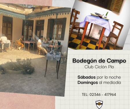 Bodegón que abre dos veces a la semana. Foto: Bodegón de Campo / Club Ciclón Pla.