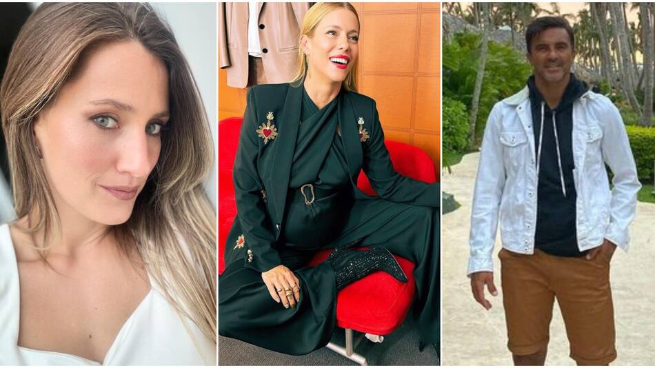 Mica Viciconte, Nicole Neumann y Fabián Cubero. Fotos: Instagram.