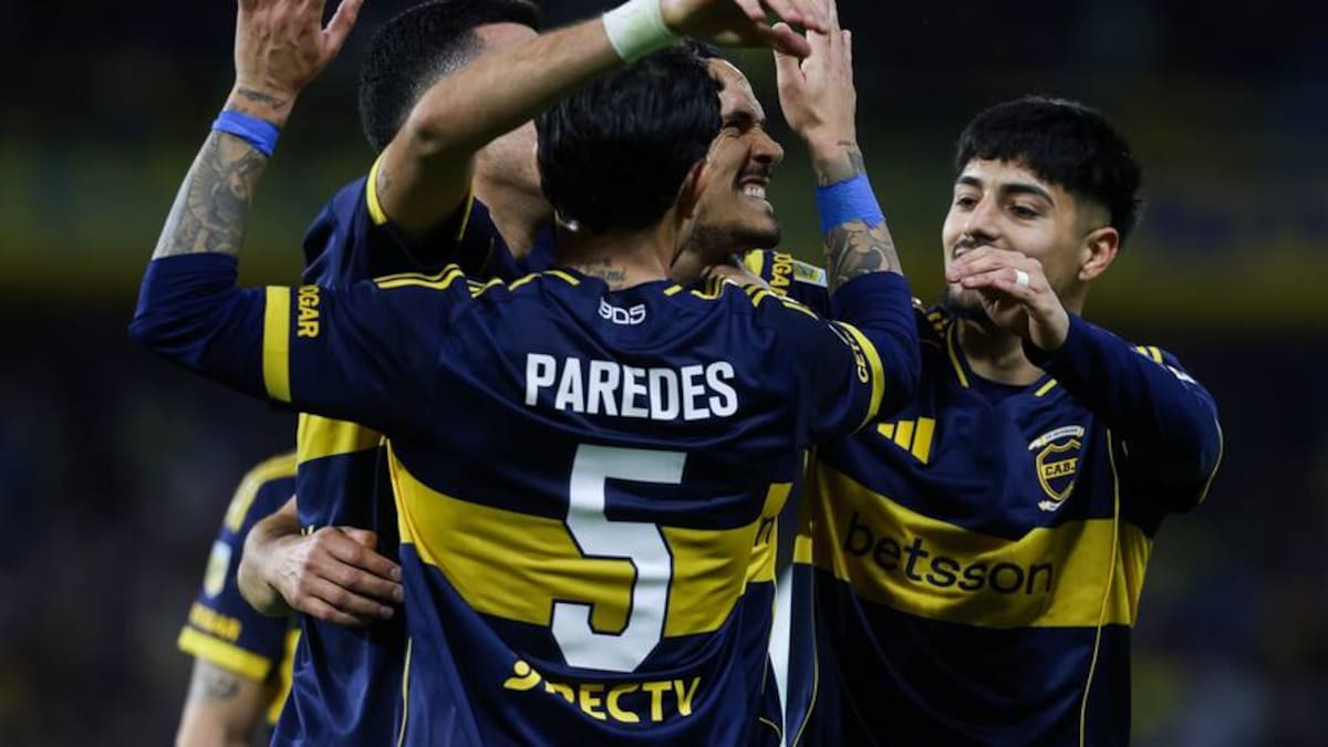 Festejo de Boca.