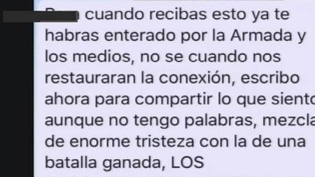 Mensaje de familiar de tripulante del ARA San Juan para Alan Ferraro