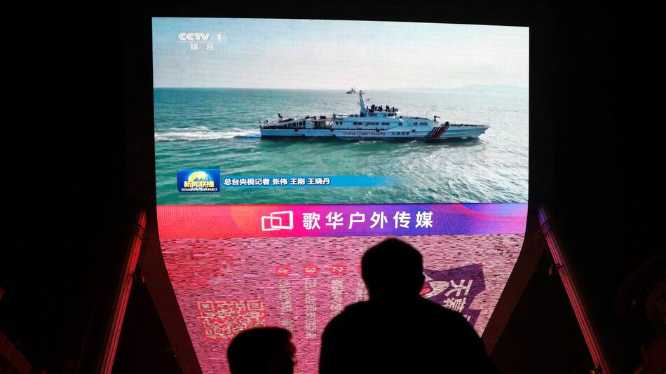 Ejercicios militares de China en Taiwán. Foto: Reuters