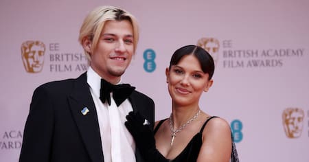 Millie Bobby Brown y Jake Bongiovi. Foto: Reuters