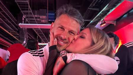 Evangelina Anderson junto a Martín Demichelis. Foto: Instagram.