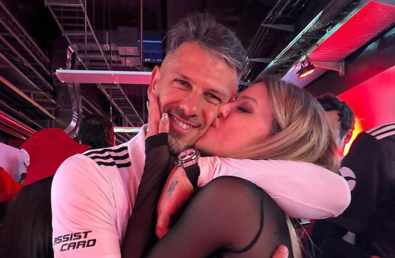 Evangelina Anderson junto a Martín Demichelis. Foto: Instagram.