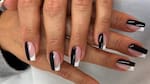 Francesitas blancas y negras: el diseño de uñas clásico que se reinventa con un giro moderno