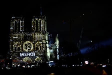 Reapertura de Notre Dame. Foto: Reuters