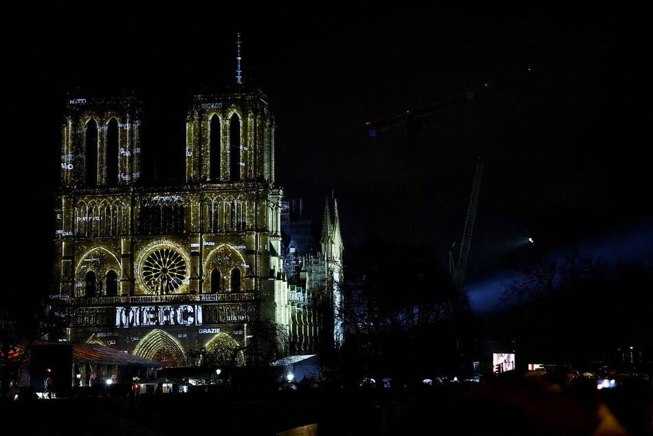 Reapertura de Notre Dame. Foto: Reuters