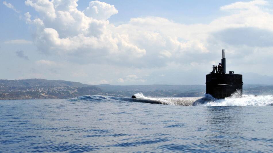 El submarino nuclear USS Helena. Foto: Reuters.