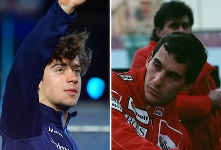 Franco Colapinto y su ídolo Ayrton Senna. Foto: Reuters - FormulaUno Wiki.