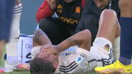 Lesión de Paulo Dybala. Foto: captura de video.