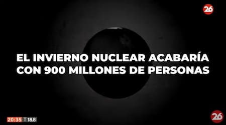 Proyección de lo que sería una Tercera Guerra Mundial. Foto: Captura de video.