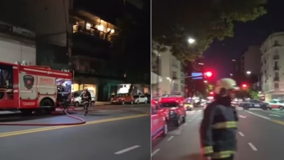 Incendio en un edificio de 10 pisos en Palermo