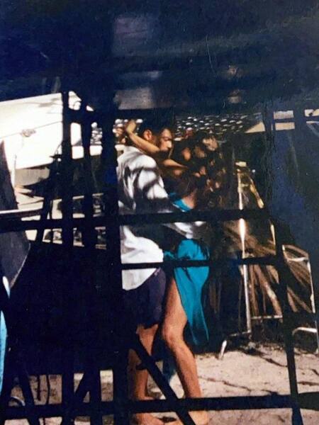 Mariana Fabbiani junto a Luis Miguel en la grabación del videoclip