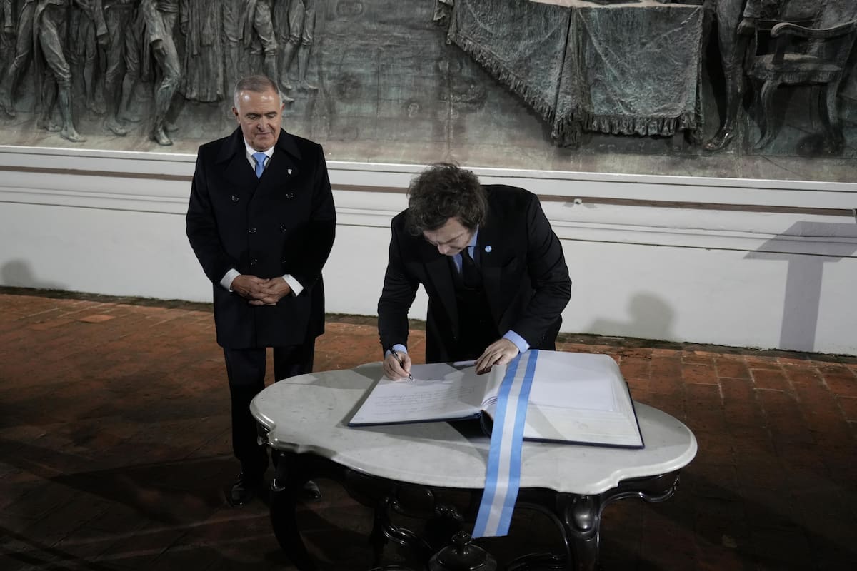 Javier Milei en el acto oficial por el Día de la Independencia enl 9 de julio