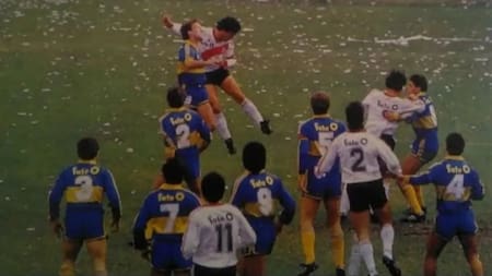 Boca y River con Fate como sponsor.