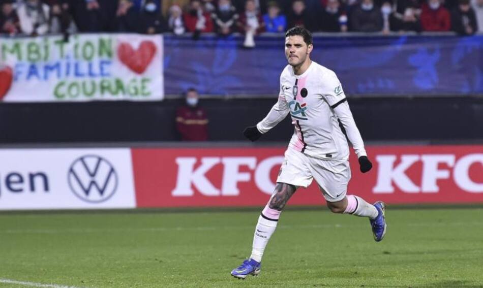 Mauro Icardi en el PSG. Foto: NA.