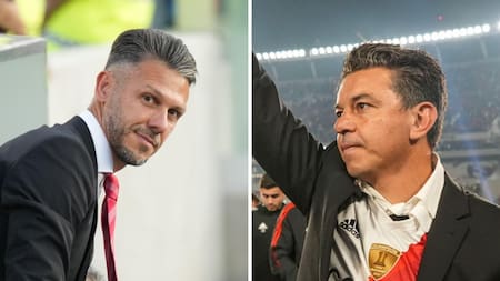 Martín Demichelis y Marcelo Gallardo. Foto: NA.