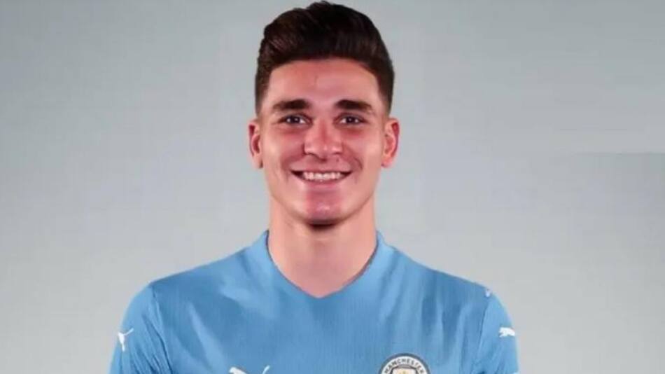 Julián Álvarez en Manchester City. Foto: NA.