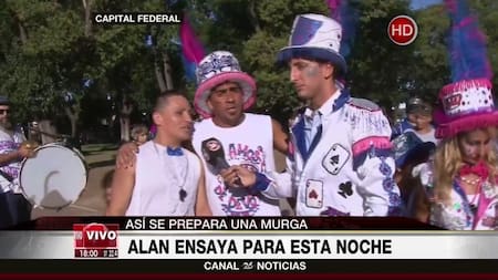 Carnavales en Capital Federal - Murga comparsa Amos de Devoto en Canal 26